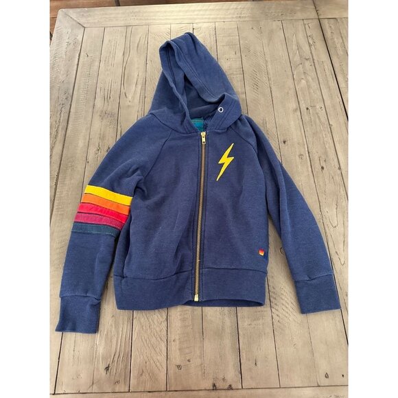 Aviator Nation KID'S BOLT HOODIE -Navy Size 6 - Picture 1 of 2